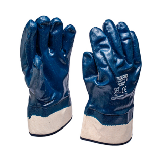 iID 83 GUANTE NITRILO PUÑO SEGURIDAD STEELPRO CON REGISTRO ISP