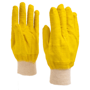 id 81 GUANTE ANTICORTE AMARILLO PUÑO TEJIDO