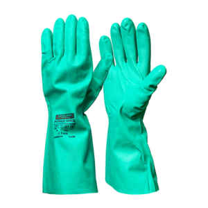 G8 GUANTE STEELPRO NITRILO VERDE FLOCADO CON REGISTRO ISP