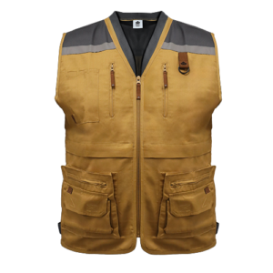 CHALECO GEOLOGO GABARDINA QUEBEC CAMEL