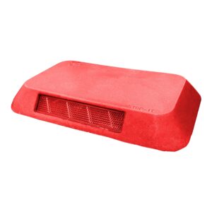 Tachón Bajo Bidireccional Rectangular Rojo – Sin Fierro