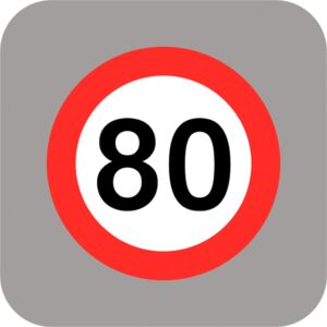 Señal Preform Veloc 80 Km 2X4.8 Mts