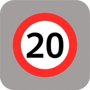 SV-0001016__01 Señal Prefor Velocid 20 Km 2X4.8 Mt