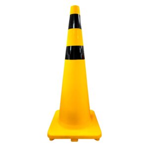 SV-0001208__01 Cono 28" Amarillo C/ 2 Cinta Vinilo Negro