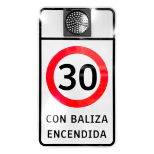 Baliza Escolar 30Km/Hr C/Chapa Temporizy C/Remoto 1