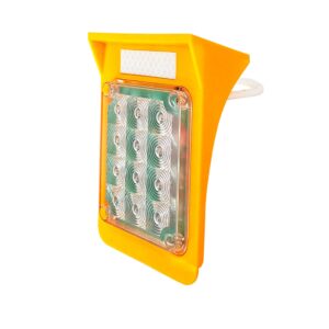 Lampara Solar Rect Amarilla 12 Leds P/Cono