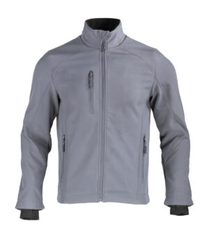 CHAQUETA SOFTSHELL RHELMU MANGA LARGA HOMBRE GRIS