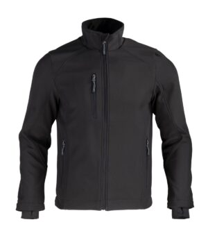 CHAQUETA SOFTSHELL RHELMU MANGA LARGA HOMBRE NEGRO