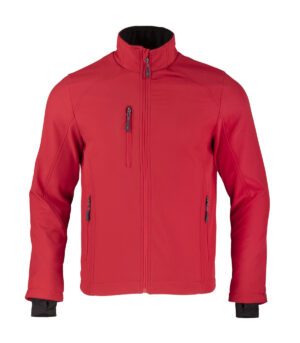 CHAQUETA SOFTSHELL RHELMU MANGA LARGA HOMBRE ROJO