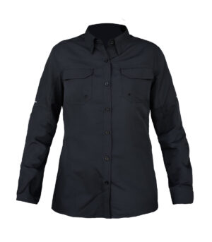CT15 CAMISA RIPSTOP JUBAE MANGA LARGA MUJER NEGRO