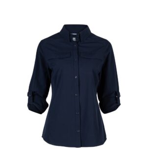 CAMISA ABELIA MANGA LARGA MUJER AZUL