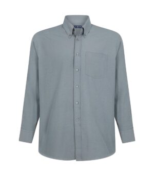 CAMISA OXFORD CLASSIC CON BOLSILLO MANGA LARGA HOMBRE GRIS