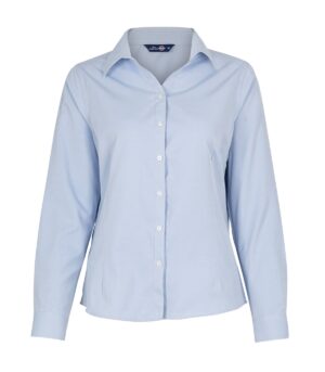 CT39 CAMISA OXFORD LIGHT MANGA LARGA MUJER CELESTE OSCURO