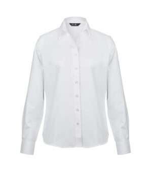 CAMISA OXFORD CLASSIC MANGA LARGA MUJER BLANCO