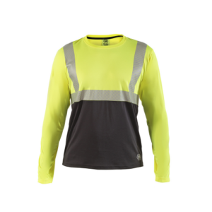 POLERA REFLECTIVA AMARILLO FLUOR MANGA LARGA HARDWORK