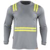 POLERA HIBRIDA DUAL MANGA LARGA GRIS