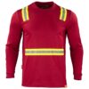 POLERA HIBRIDA DUAL MANGA LARGA ROJO